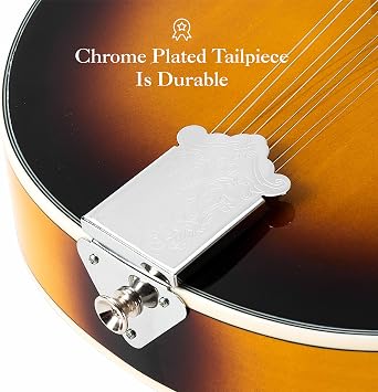 Mulucky A Style Mandolin Instrument, 8 String Acoustic Mandolin for Beginners, Mahogany Wood ML-A-S Musical Instrument Kit with Gig Bag, Digital Tuner, Extra Strings, Picks, Sunburst