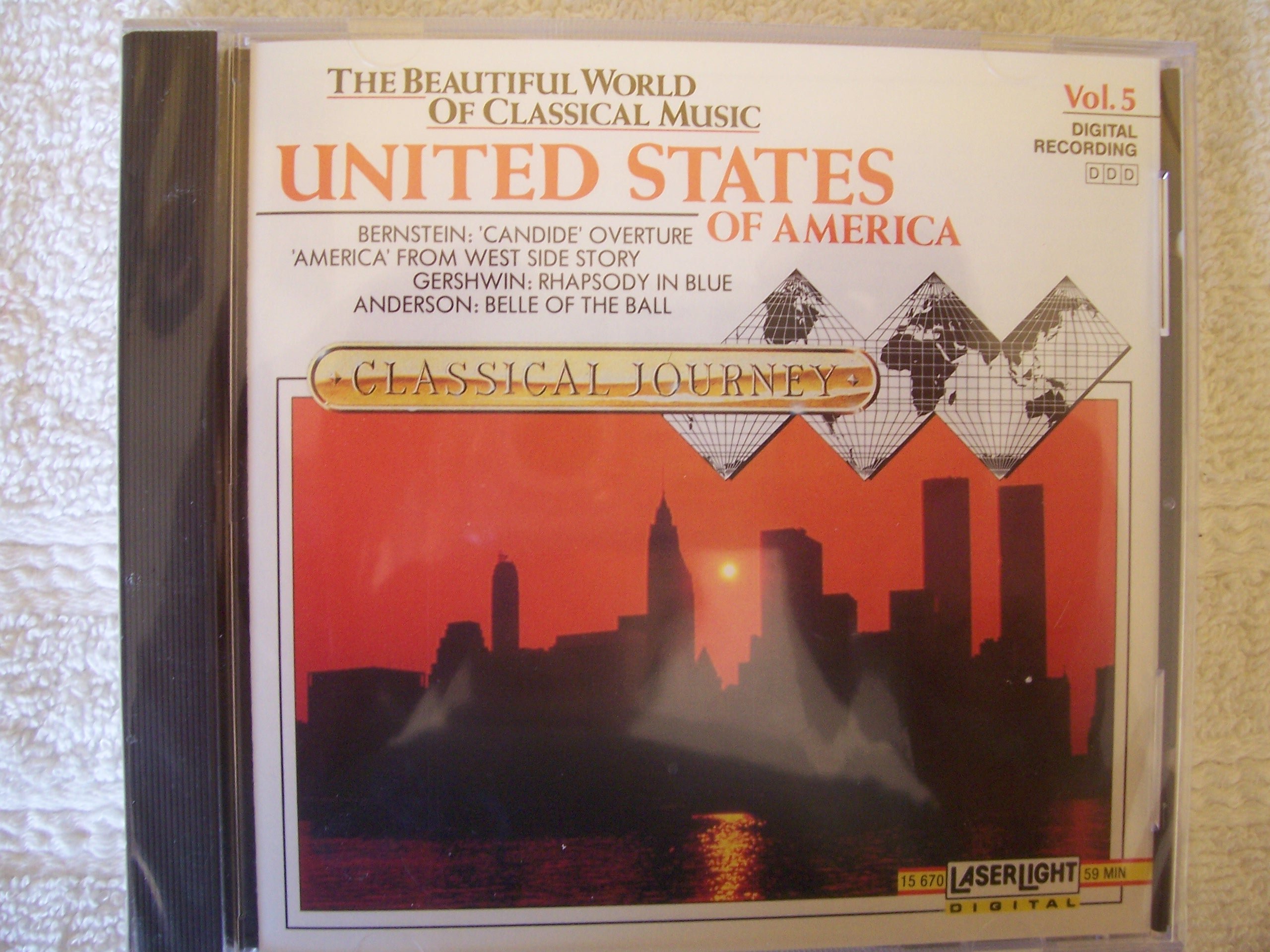 Beautiful World of Classical Music 5: Usa [Audio CD] Gershwin; Joplin; Bernstein; Anderson; Barber and Dvorak