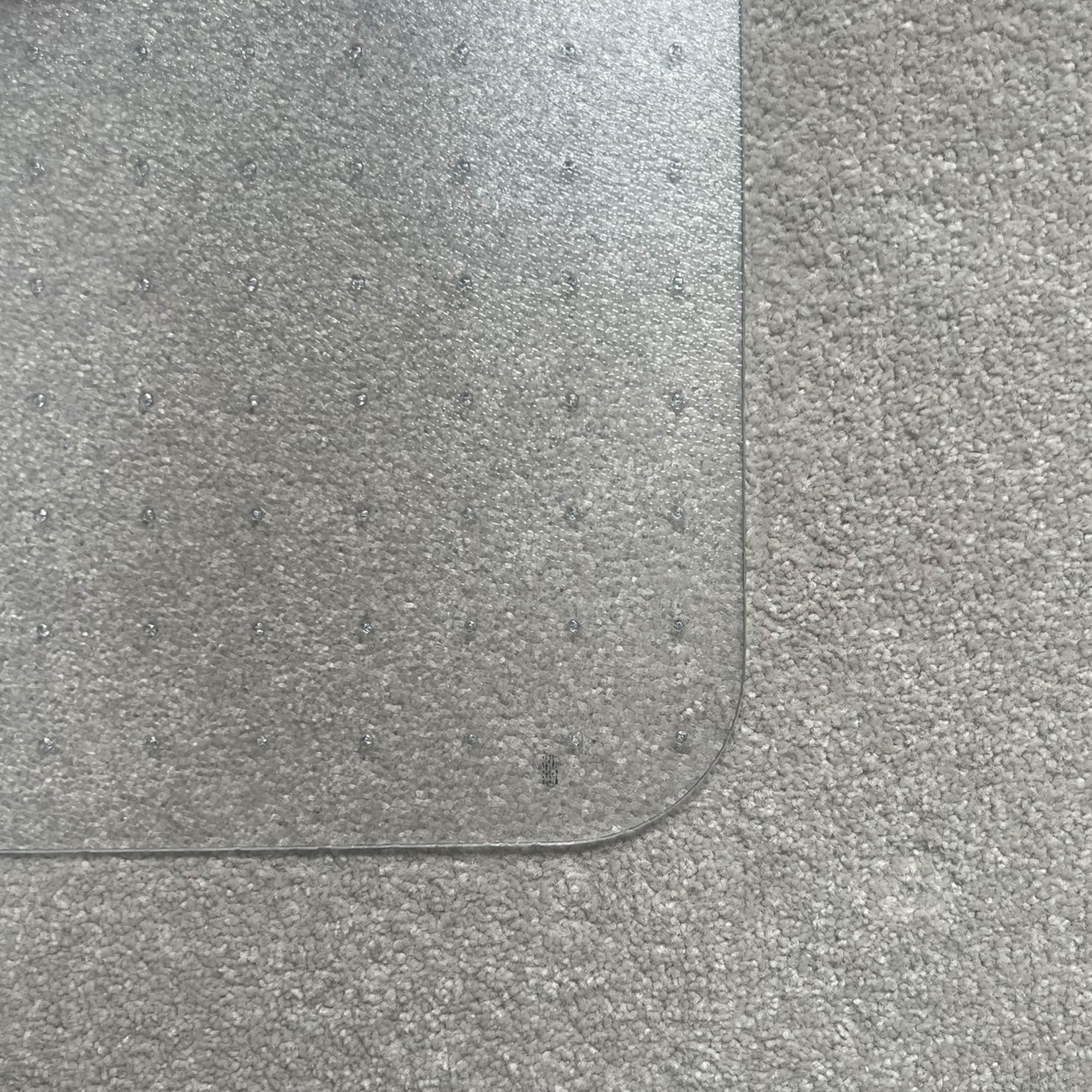 Marvelux Tapete grueso de policarbonato para silla de oficina, para alfombras de pelo profundo, 90 x 120 cm, resistente, transparente, rígido, rectangular, protector de suelo para alfombras de pelo