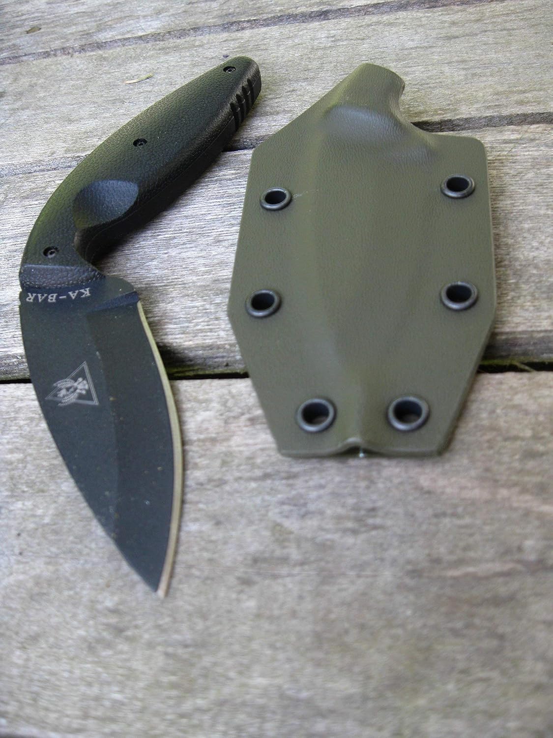 Valhalla Custom Kydex Sheath Ka-Bar TDI Large 1482 OD Green 2 pc