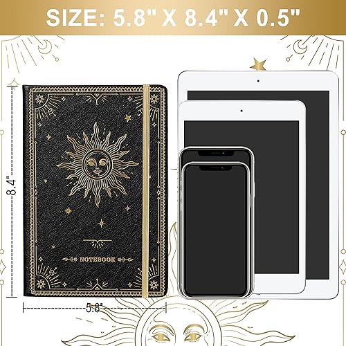 Miniatura 7 de Cuadernodiario a rayas  Cuaderno de escritura clásico de papel grueso de alta calidad con bolsillo  divisores de página regalos bandas grande 144