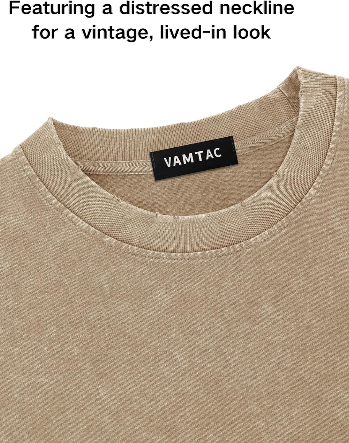 Vamtac Acid Washed Tshirt Heavyweight Cotton T Shirts Oversized Tee Vintage Unisex Basic Y2k Streetwear Tops - Image 2