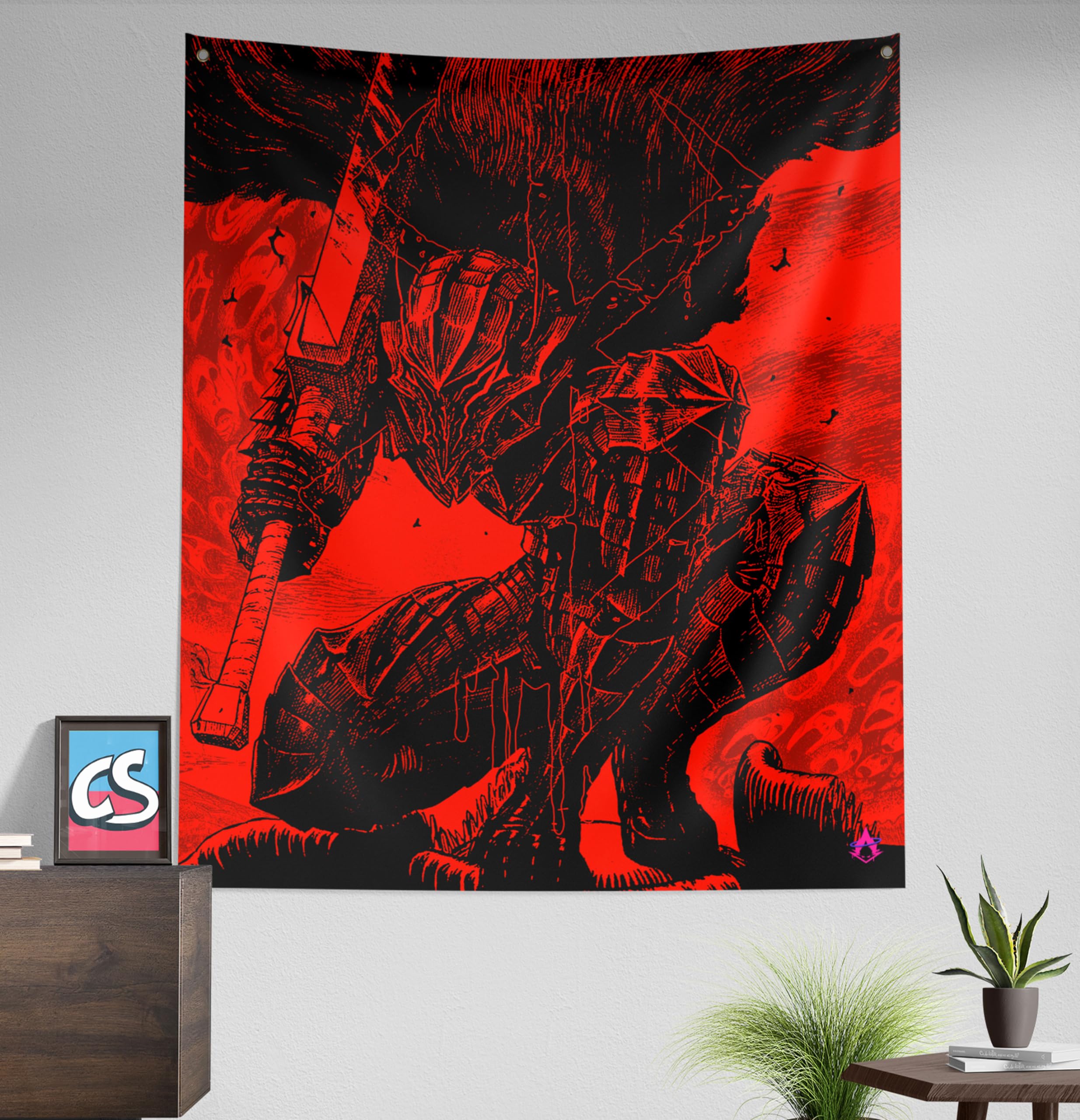 Anime Tapestry Backdrop - Cursed Anime Theme -1
