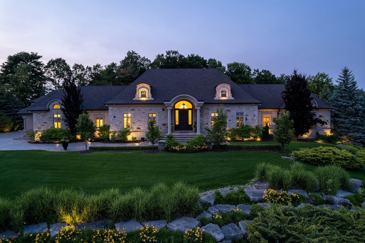 GKOLED Solid Brass Low Voltage Compact Spotlight, 12V AC/DC Waterproof Outdoor Landscape Spot Lights for House Trees Garden Yard Lawn, Up Light with 5W 2700K MR16 Bulb, Stake Included, 12 Pack