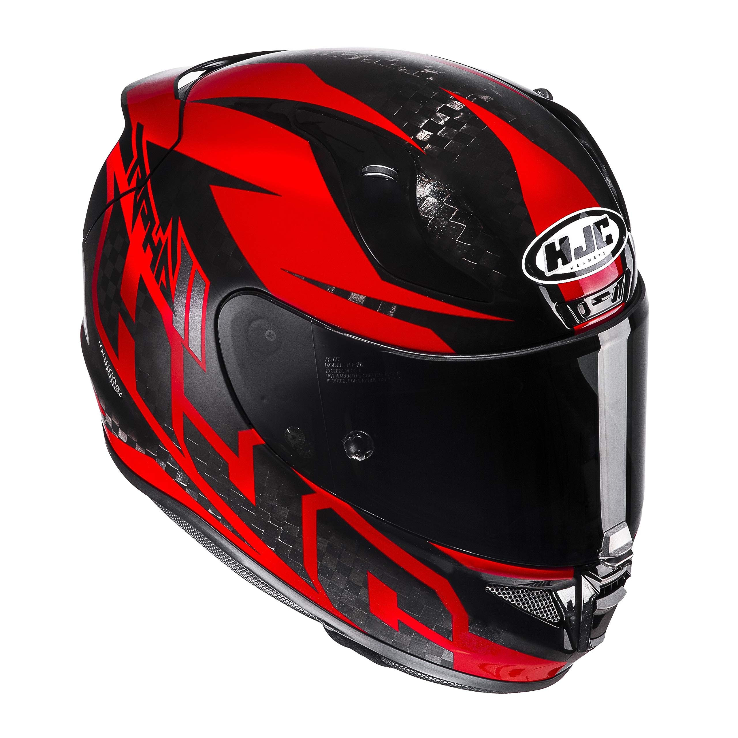 HJC RPHA 11 CARBON LOWIN MC1 Motorcycle Helmet, Black/Red, Size L