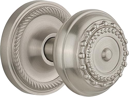 Miniatura 10 de Nostalgic Warehouse 716877, Passage-2.375", roseta de cuerda de latón sin lacar con perilla de prados