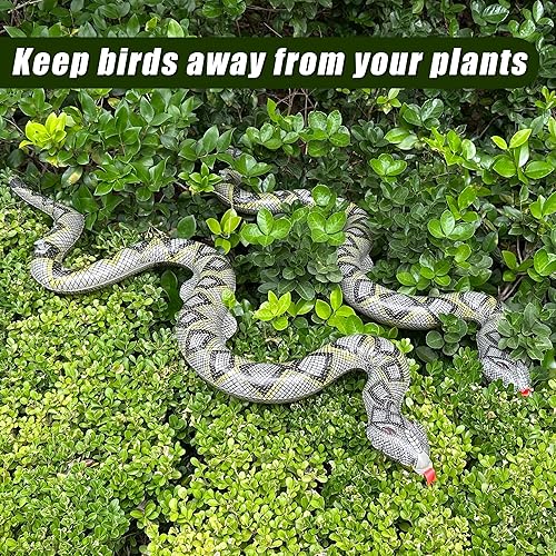 Miniatura 3 de iShyan Serpiente inflable, paquete de 3 serpientes falsas de 37.4 pulgadas, serpientes inflables grandes para jardín, piscina, decoración de