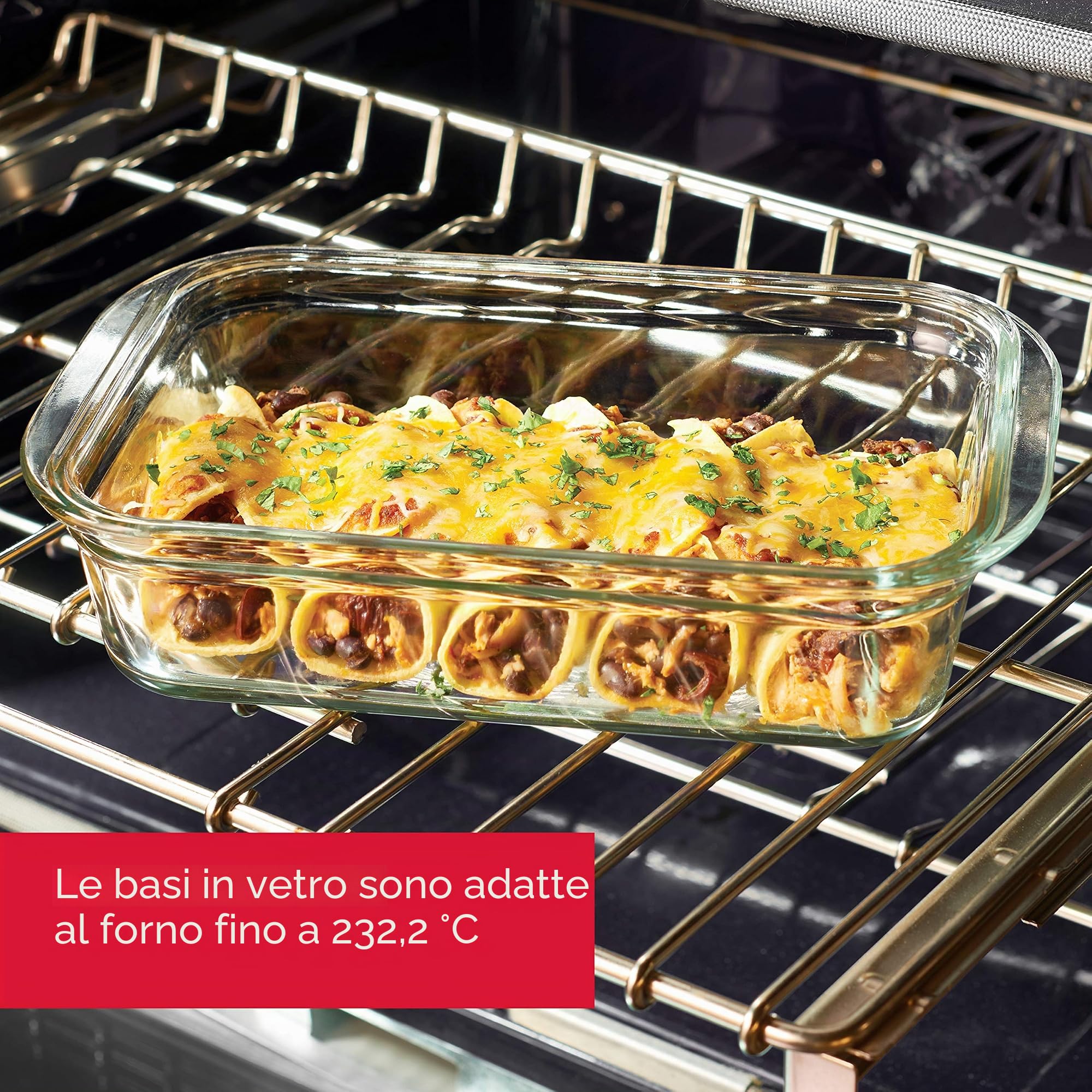 Rubbermaid 2118313 Brilliance - Set di 4 contenitori per alimenti con coperchio, 8 pezzi, colore: Trasparente