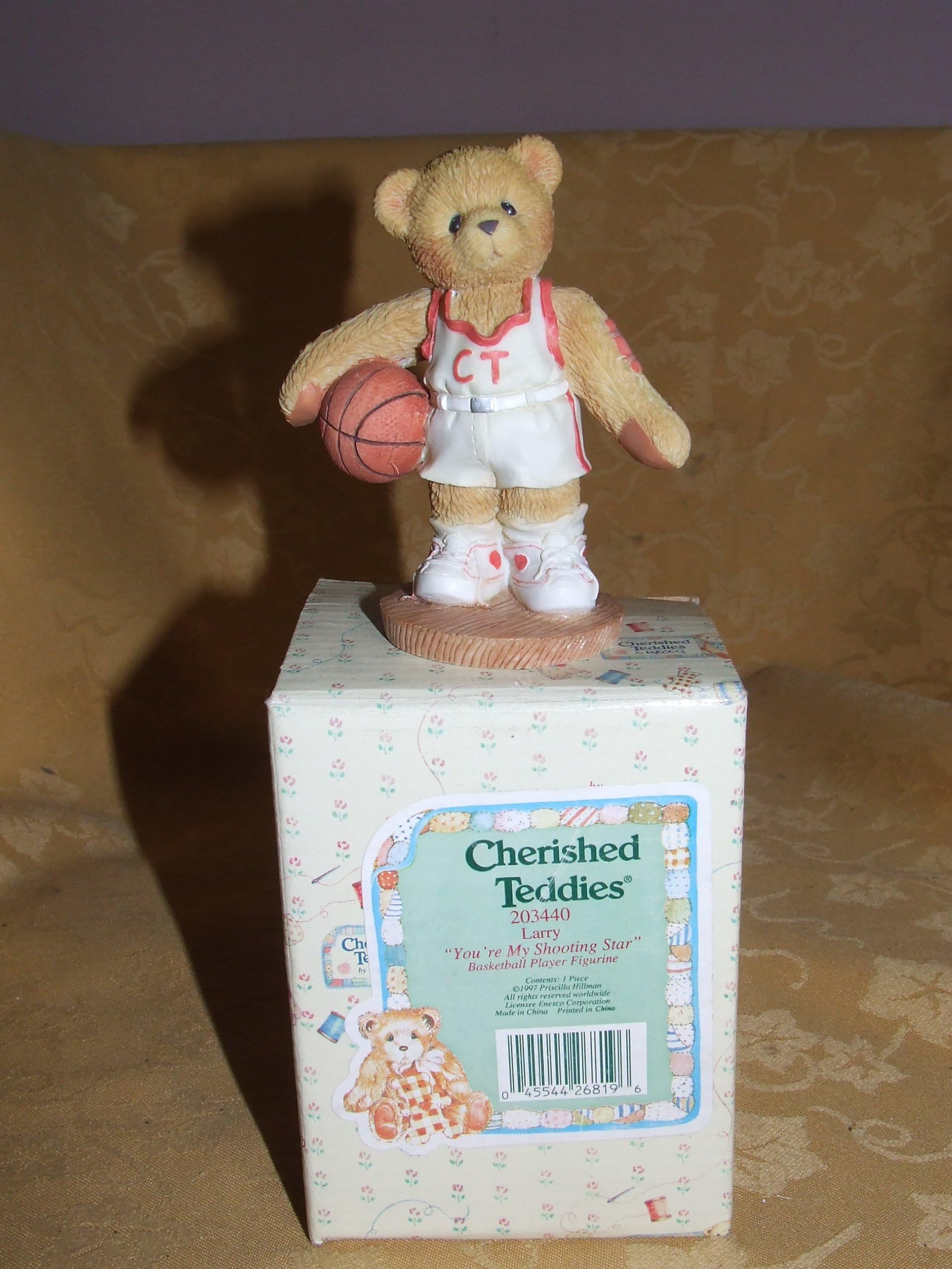 cherished teddies LARRY - BASKET BALL PLAYER
