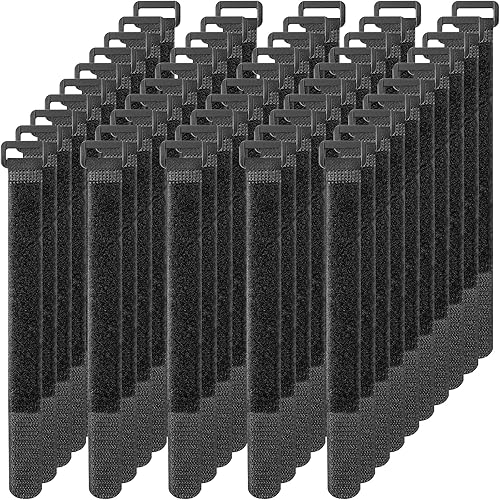 Miniatura 11 de PASOW Organizador de bridas ajustables con hebilla de plástico (blanco 12 pulgadas, 25 piezas), Blanco