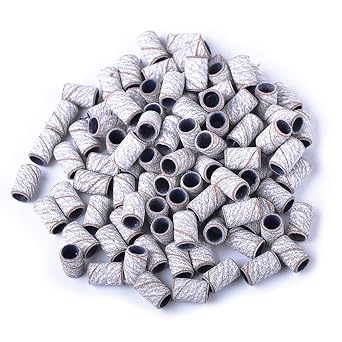 SpeTool 100Pcs Sanding Ring Bands 150 Grinding Polisher,Professional Nail Sanding Band for Sanding Bit,Manicure Tools for Nail Drill Files, Gel Nail Removing, and Nail Drill Machine Zebra