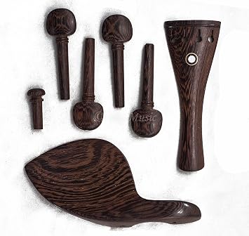 مجموعة أجزاء الكمان روزوود 4 / 4 حجم مزدوج لؤلؤة نمط الذيل قطع نهاية أوتاد Chinrest جديد