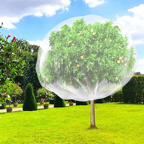 Miniatura 7 de Malla de barrera de insectos de 6.2 x 8.2 pies con cordón de ajuste, cubierta para plantas para proteger las plantas, frutas y flores de insectos