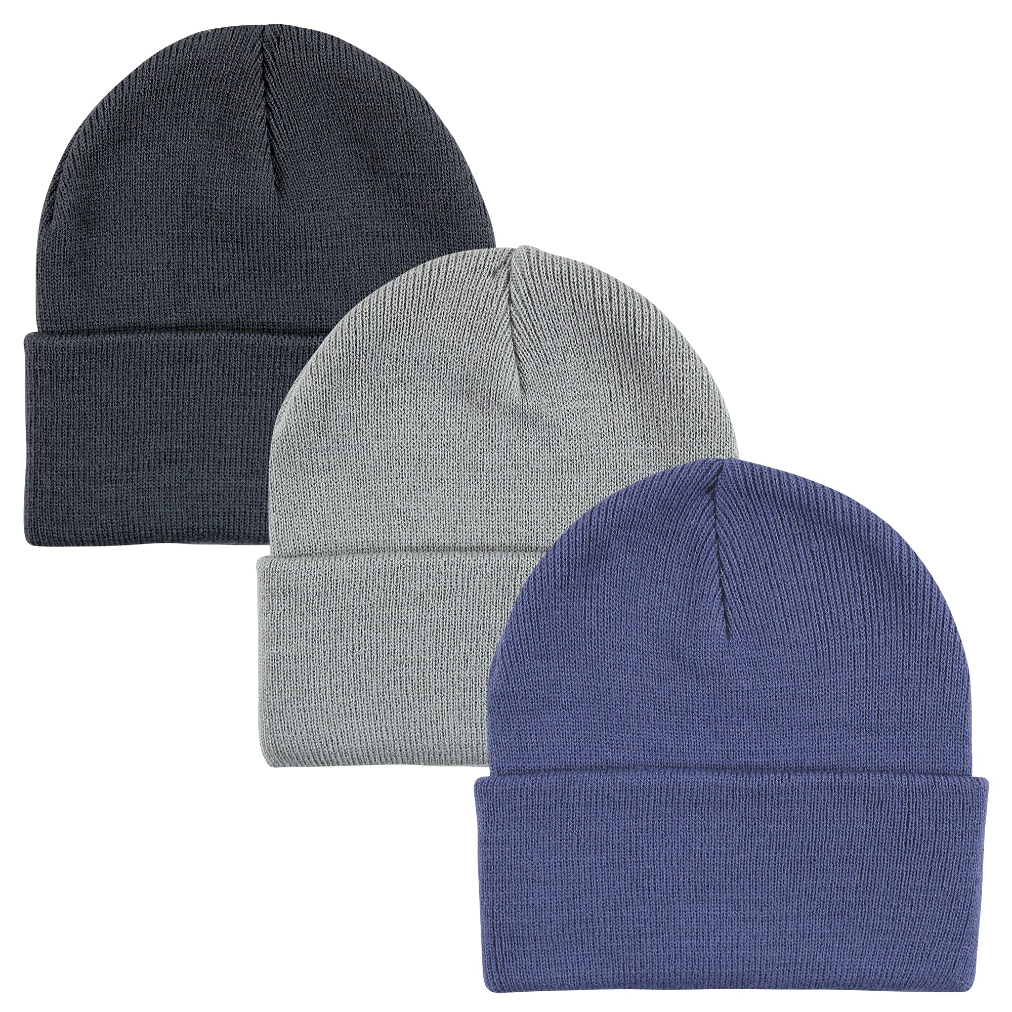 Hudson BabyKnit Cuffed Beanie 3pk