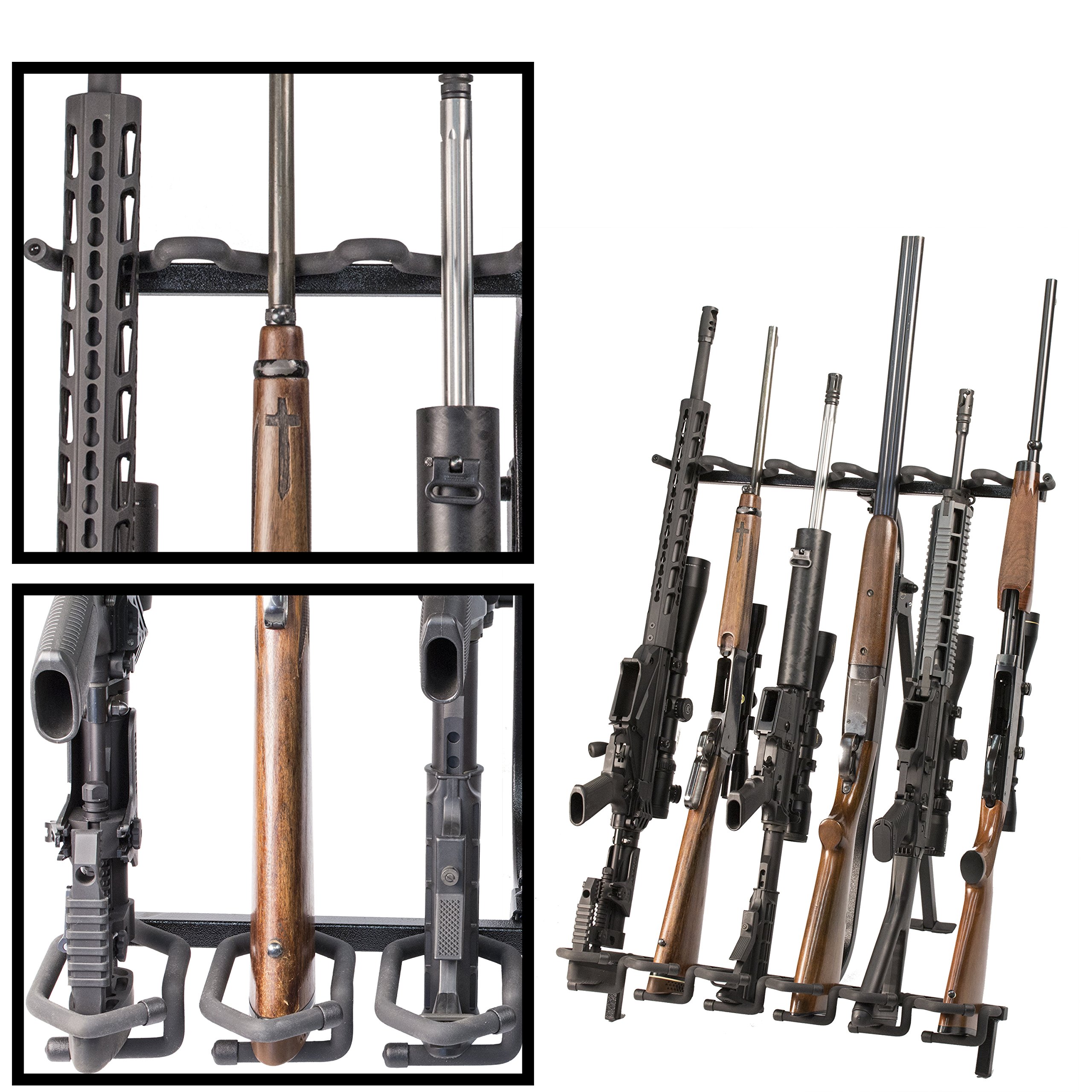 USA Made Firearm Display Hold Up Displays 3-Gun Rifle Rack - Heavy Duty ...