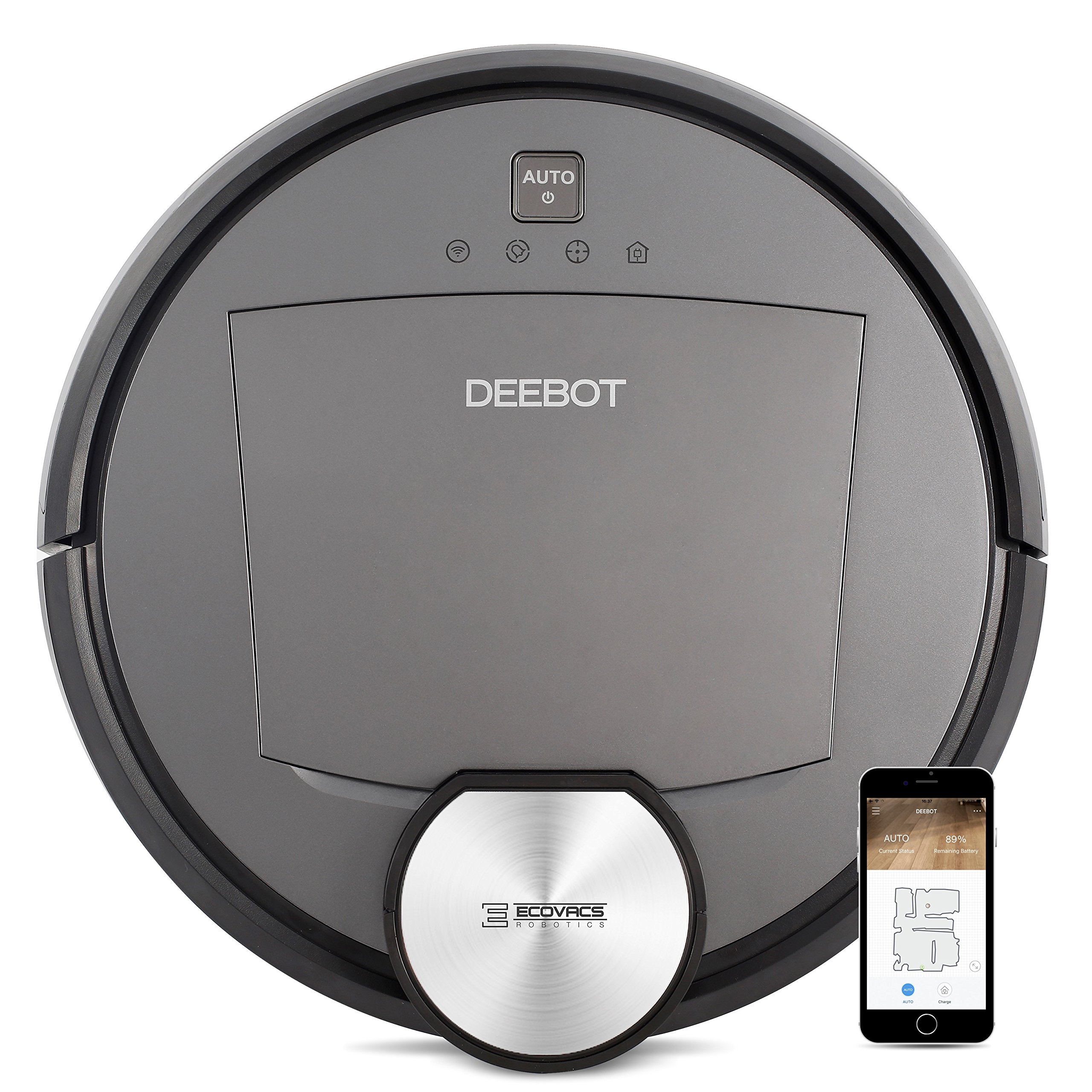 ECOVACS ROBOTICS DEEBOT R95MKII - Robot aspirador inteligente que realiza un mapeo virtual de su hogar. Control mediante Smartphone