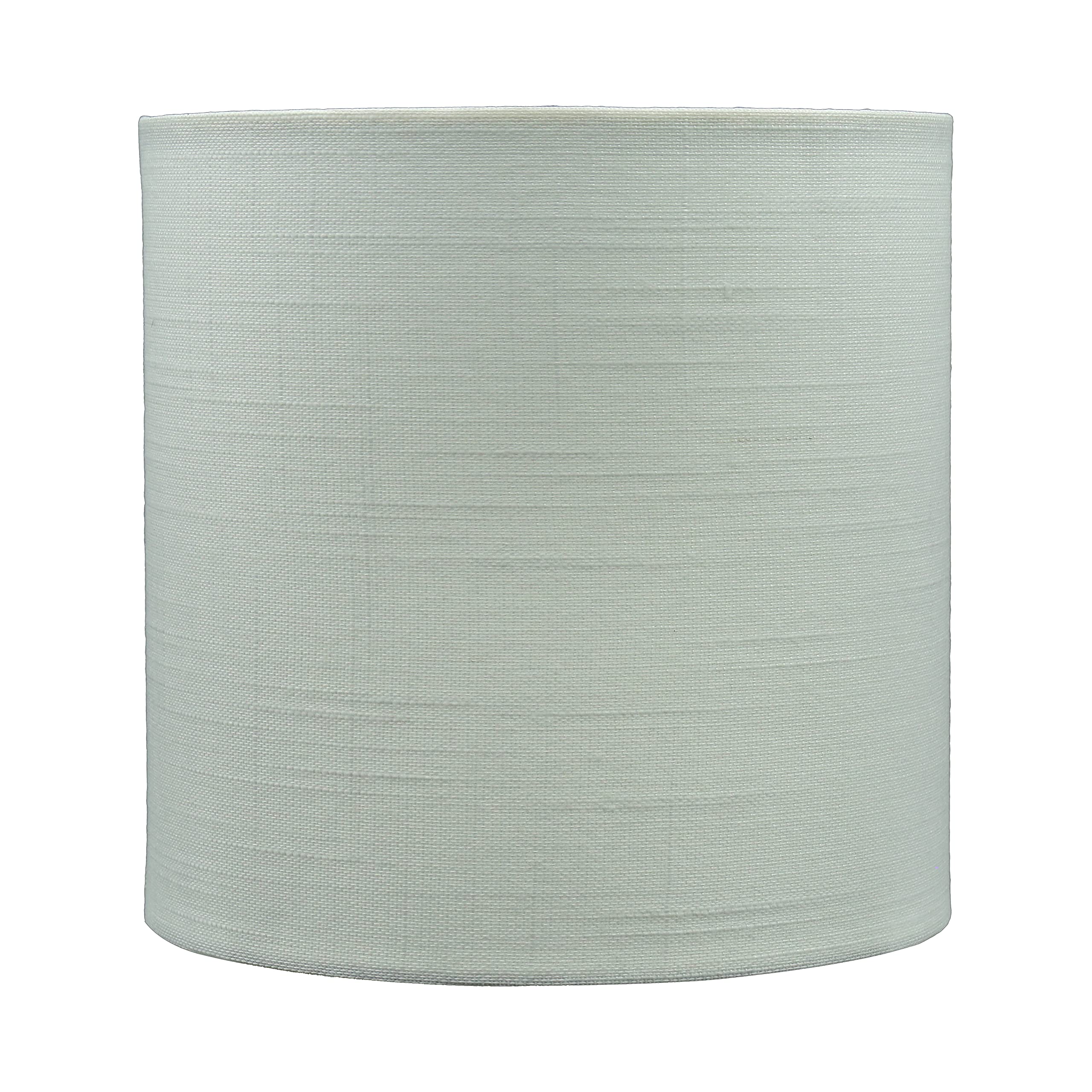 Aspen Creative 58307, Drum Hardback Shade, 8" Top x 8" Bottom x 8" Height, Off White Fabric, Slip UNO 33mm/Table Lamp