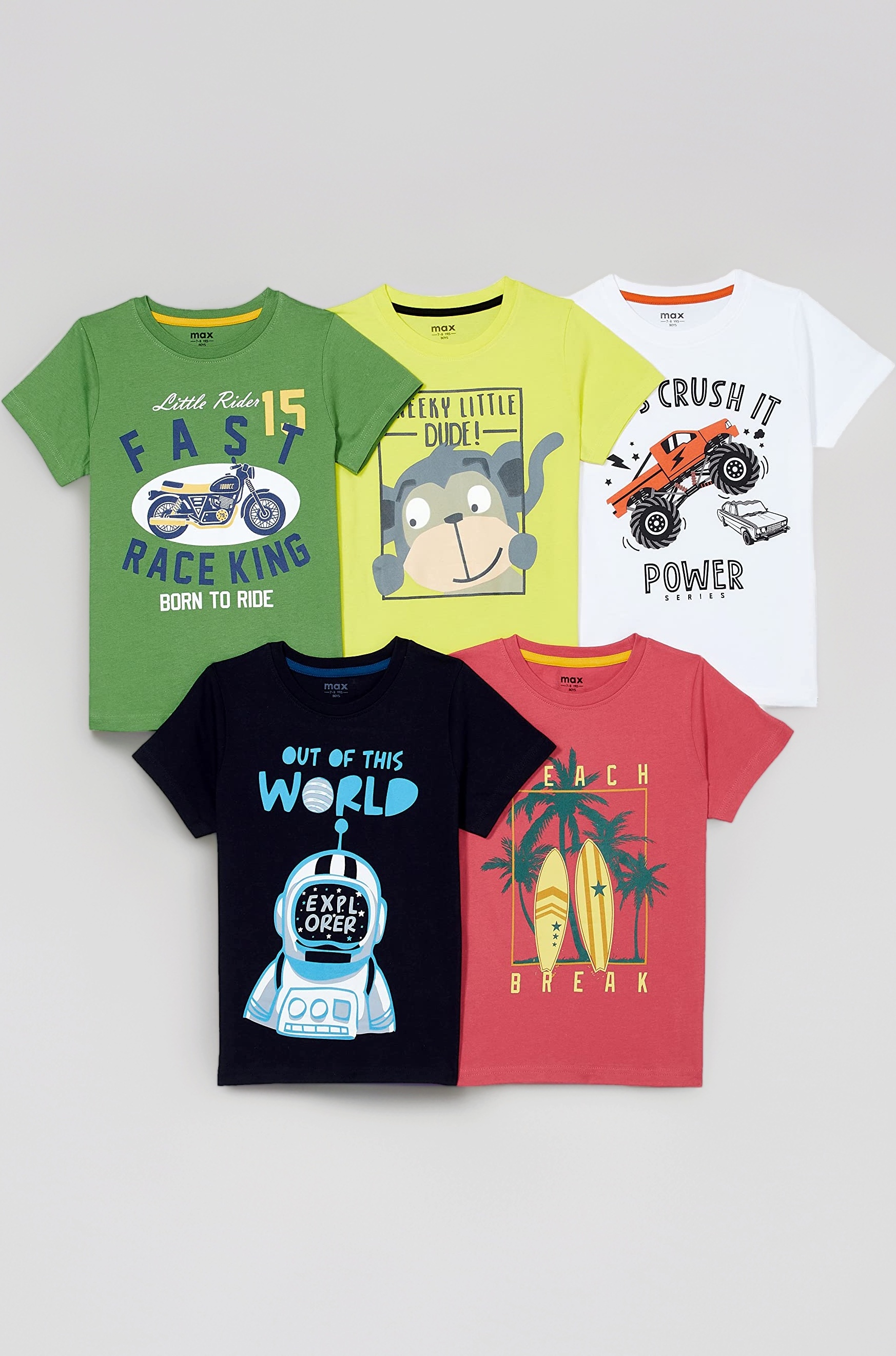 Boy Cotton Printed Regular Fit Tshirt