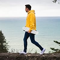 Vista 6 de Retrospec Quip Mini Cruiser - Patineta completa de plástico retro de 22.5 pulgadas con rodamientos ABEC 7 y ruedas de poliuretano, tabla compacta