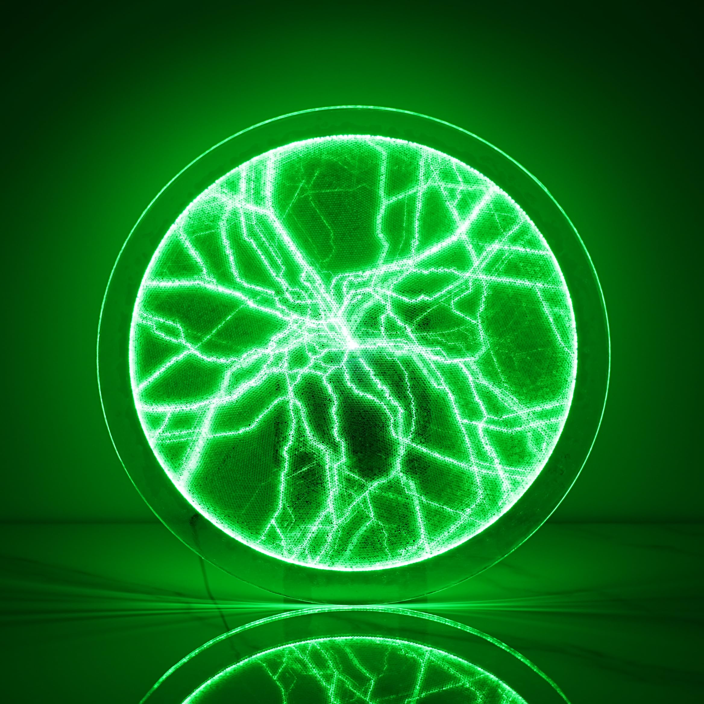 16 Inch Plasma Disc, Plasma Ball ，Plasma Globe ，Suitable for Homes, Bars, Clubs, Parties, Decorations, Holiday Gifts, Science and Education Toys (Green)