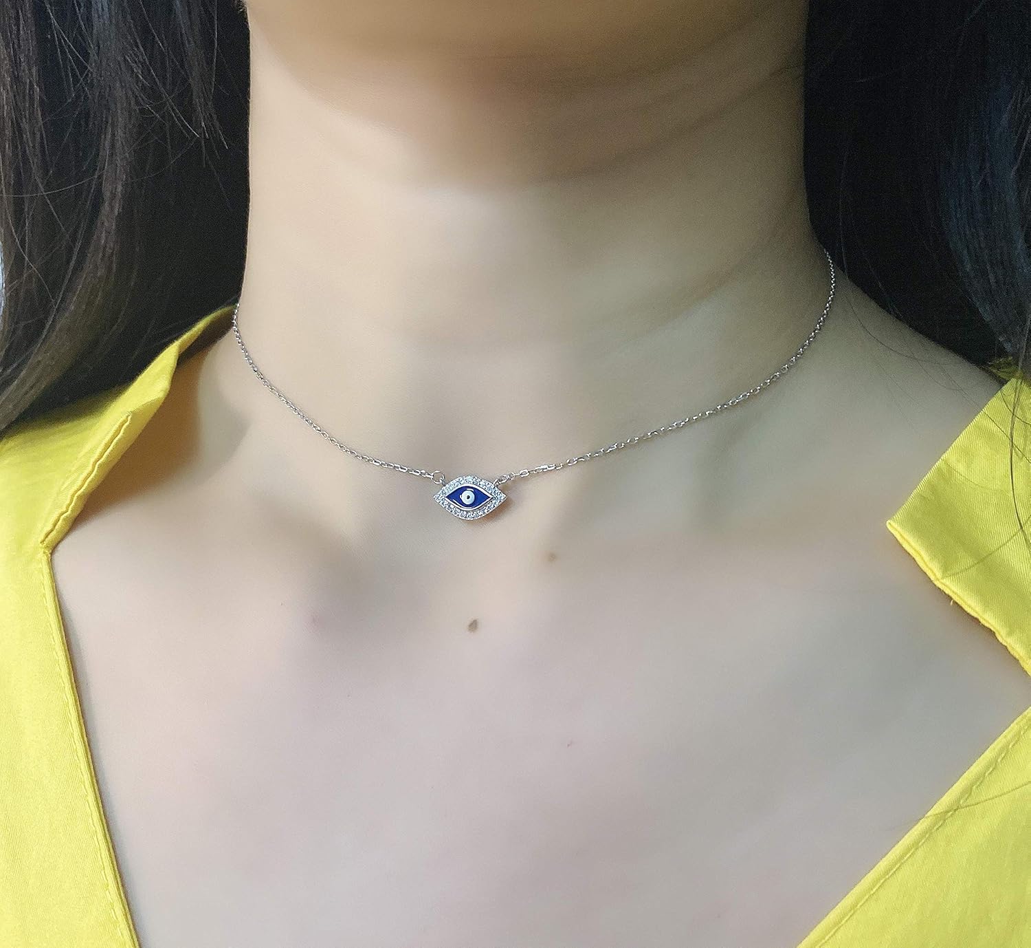 S925 Sterling Silver Choker Short Dainty Necklace for Women Jewelry - Image 2