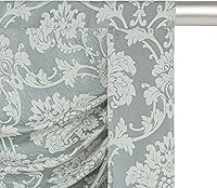 Vista 93 de Loom and Mill Luxury Waterfall Valances for Windows, Elegant Jacquard Thick Swag Curtains Valance with Tassels for Living Room, Bedroom Party Light