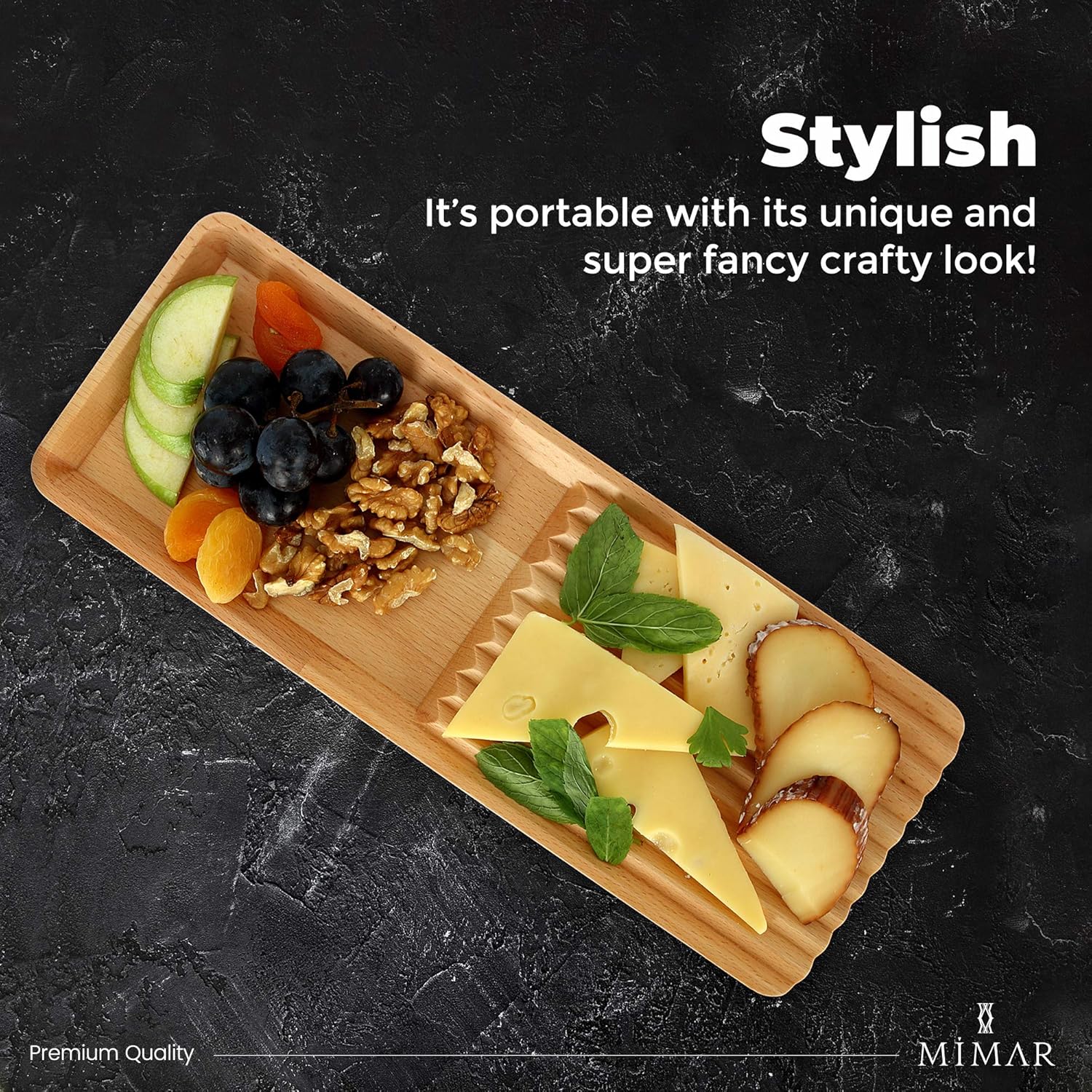 Weekly Top Sale Cheese Board - Small Wooden Platter - MultiPurpose Beech Wood Serving Tray, Organic Coffee Boards - Gift Idea