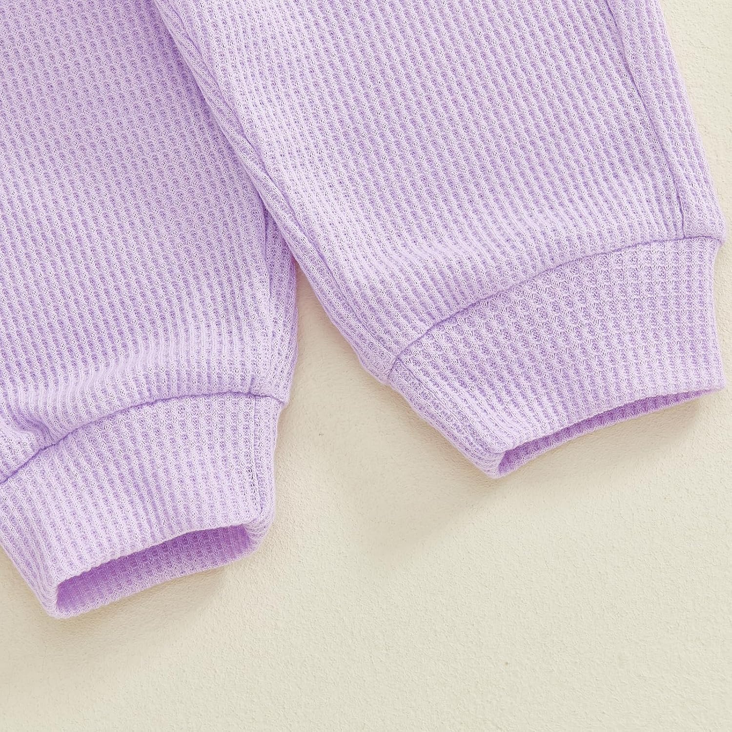 SAYOO Aunties Bestie Baby Clothes Gender Neutral Baby Boy Girl Embroidery Waffle Sweatshirt Pullover Solid Pant Fall Outfit - Image 9