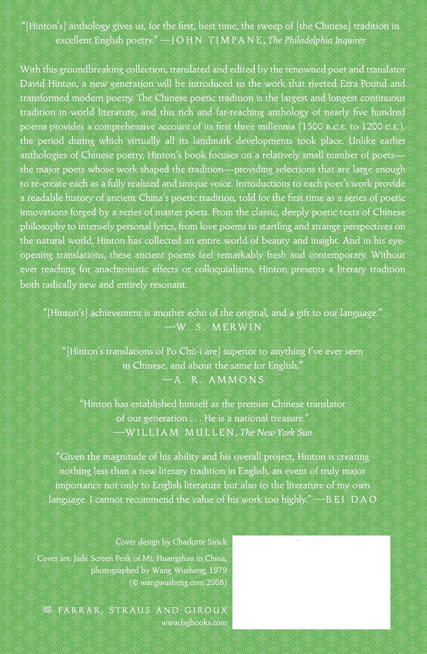 Classical Chinese Poetry: An Anthology