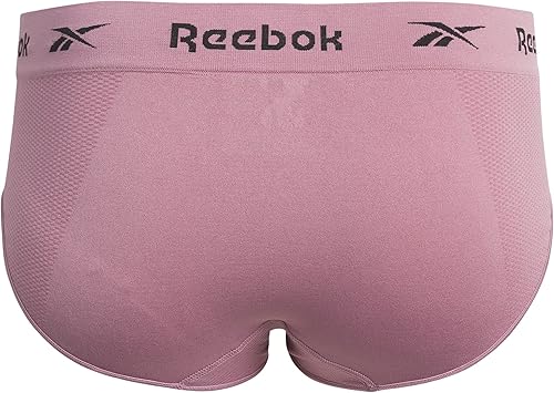 Miniatura 6 de Reebok Bragas hipster para mujer, paquete de 10 unidades, ropa interior elástica sin costuras con cintura relajada sin etiqueta (tamaños S-XL),