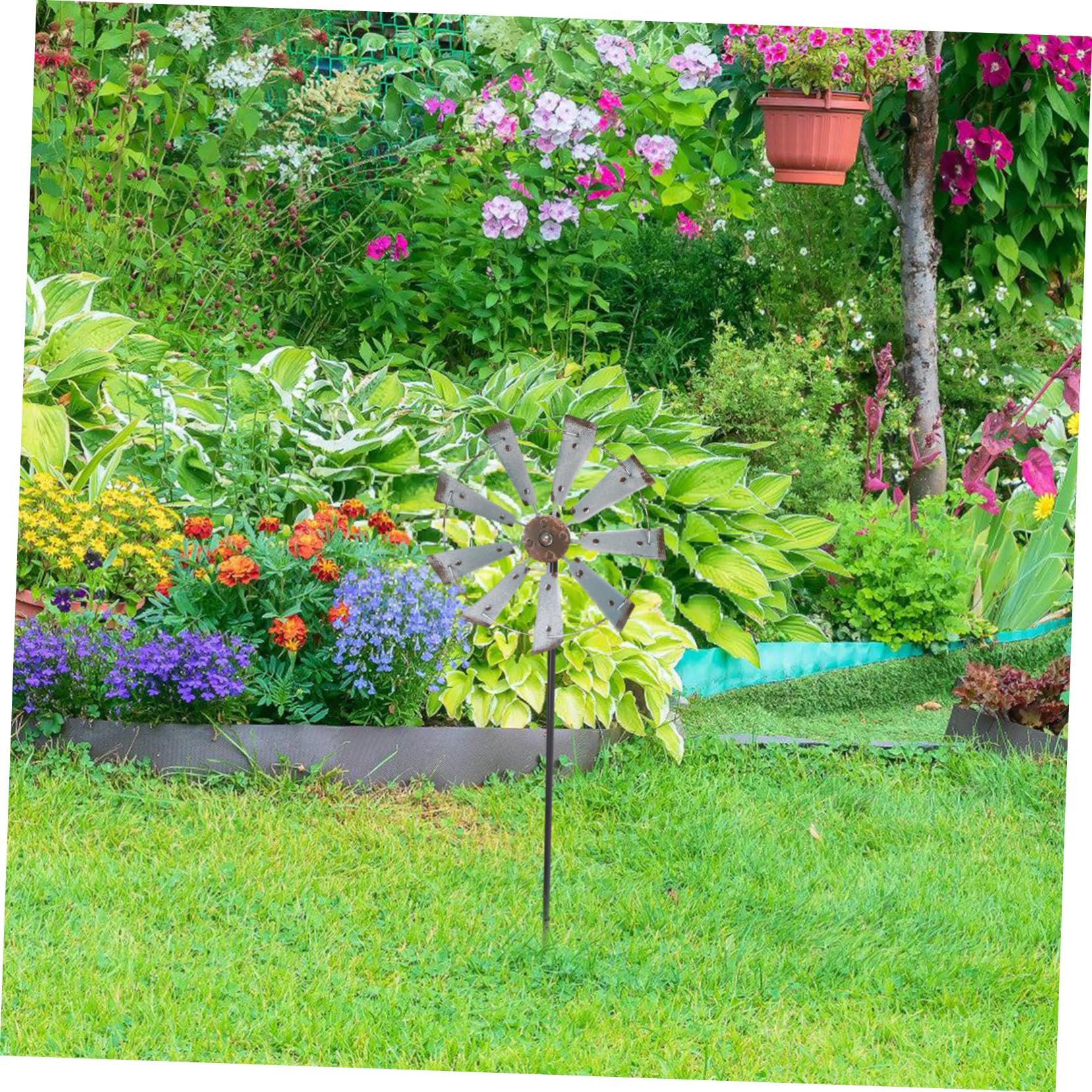 VICASKY Girandola Vento in Metallo Decorativa da Giardino Mulino Vento Rotante per Esterni Decorazione per Cortile e Prato