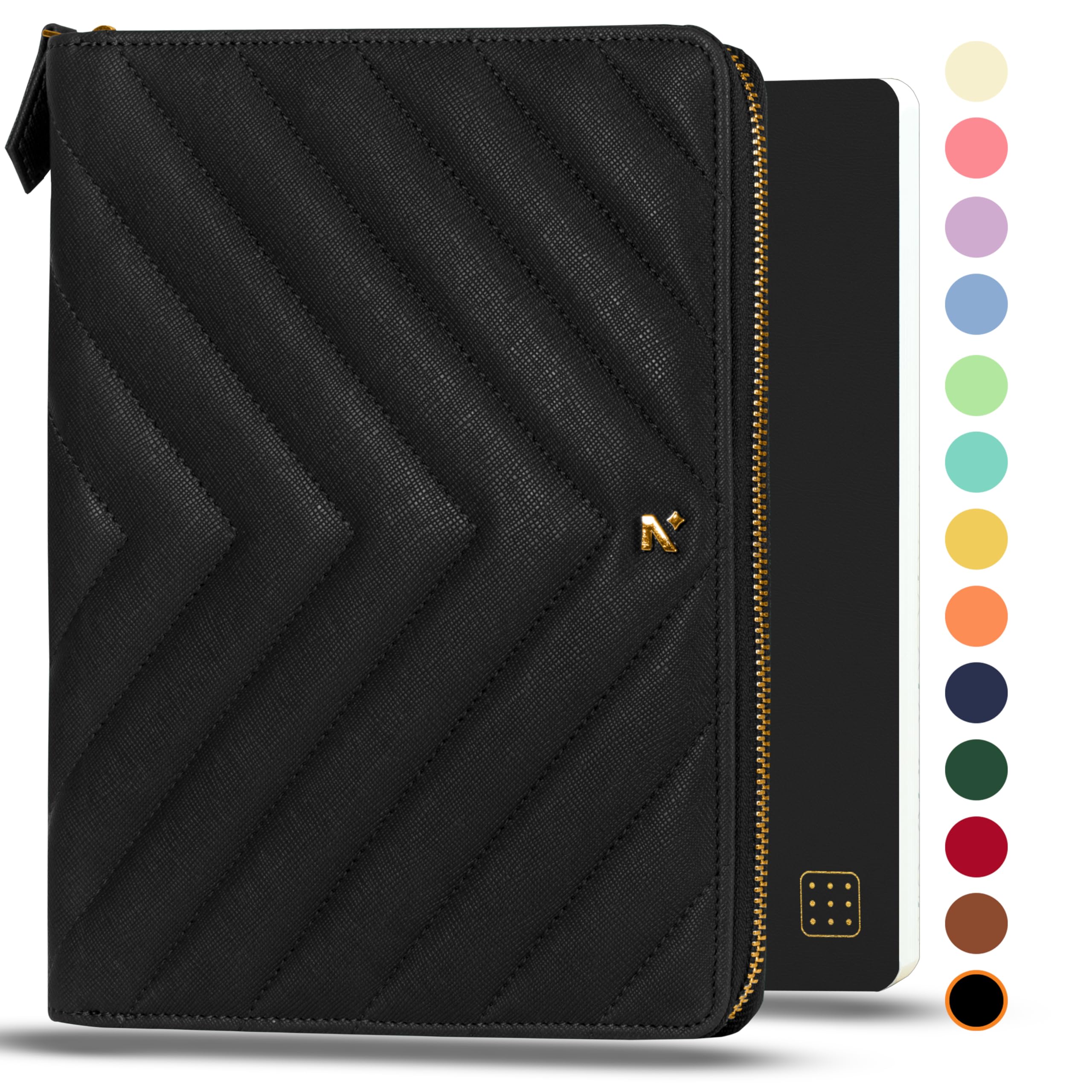 NEORAH A5-Reisetagebuch, Notizbuch, Organizer, Kompendiumhülle + Tagebuch – [DOTGRID-Tagebuch im Lieferumfang enthalten] – Büro-Tagebuch, Notizbuch-Planer, Halter – veganes Leder | Legen Sie einen