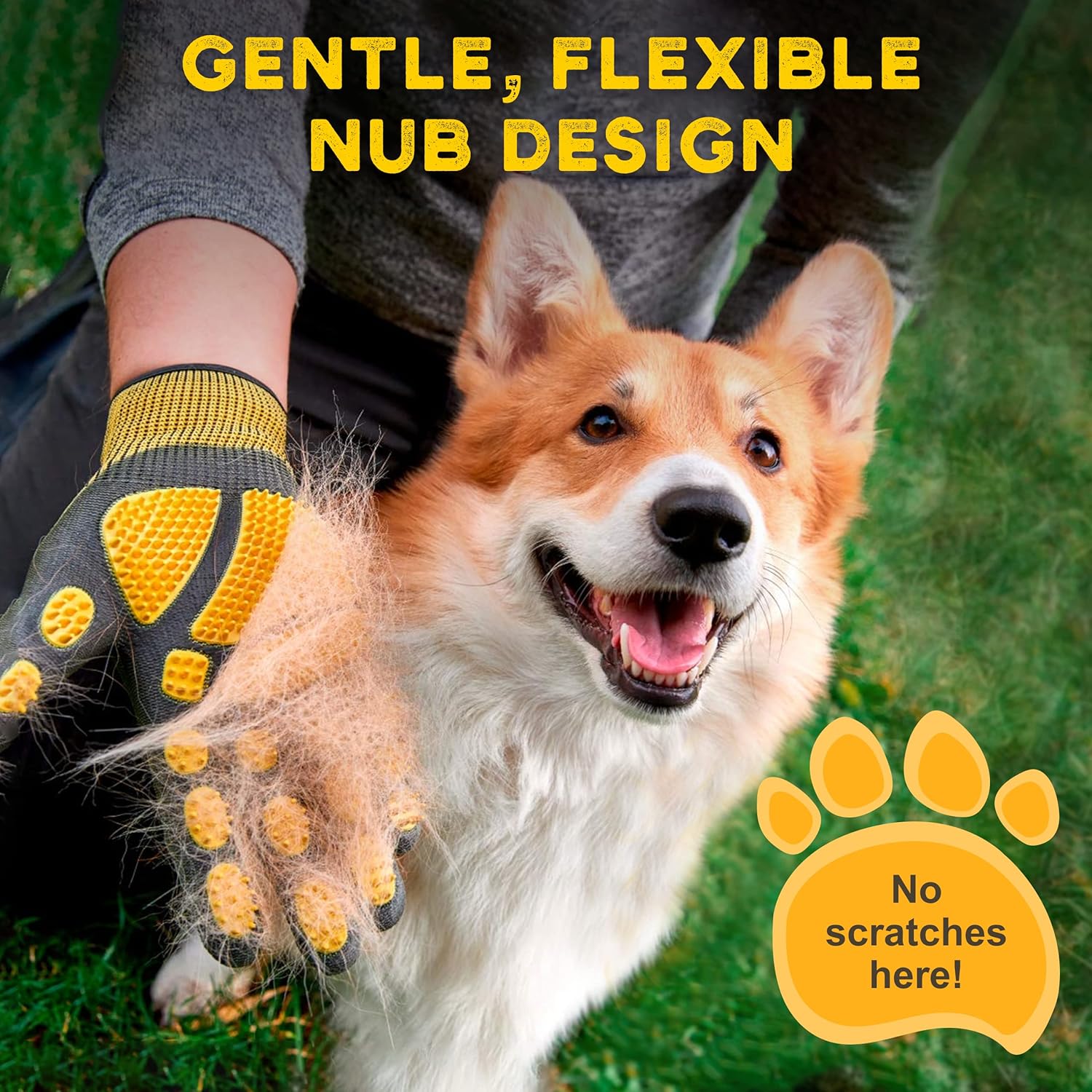 Pat Your Pet Hair Remover - Dog & Cat Brush Glove : Pet Supplies