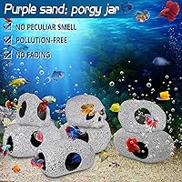 Vista 7 de Ameliade Aquarium Decorations Cave Fish Tank Accessories Rock Decor for Shrimp Cichlid Hiding Breeding Small Fish Bowl Hide Decoration Betta Toys