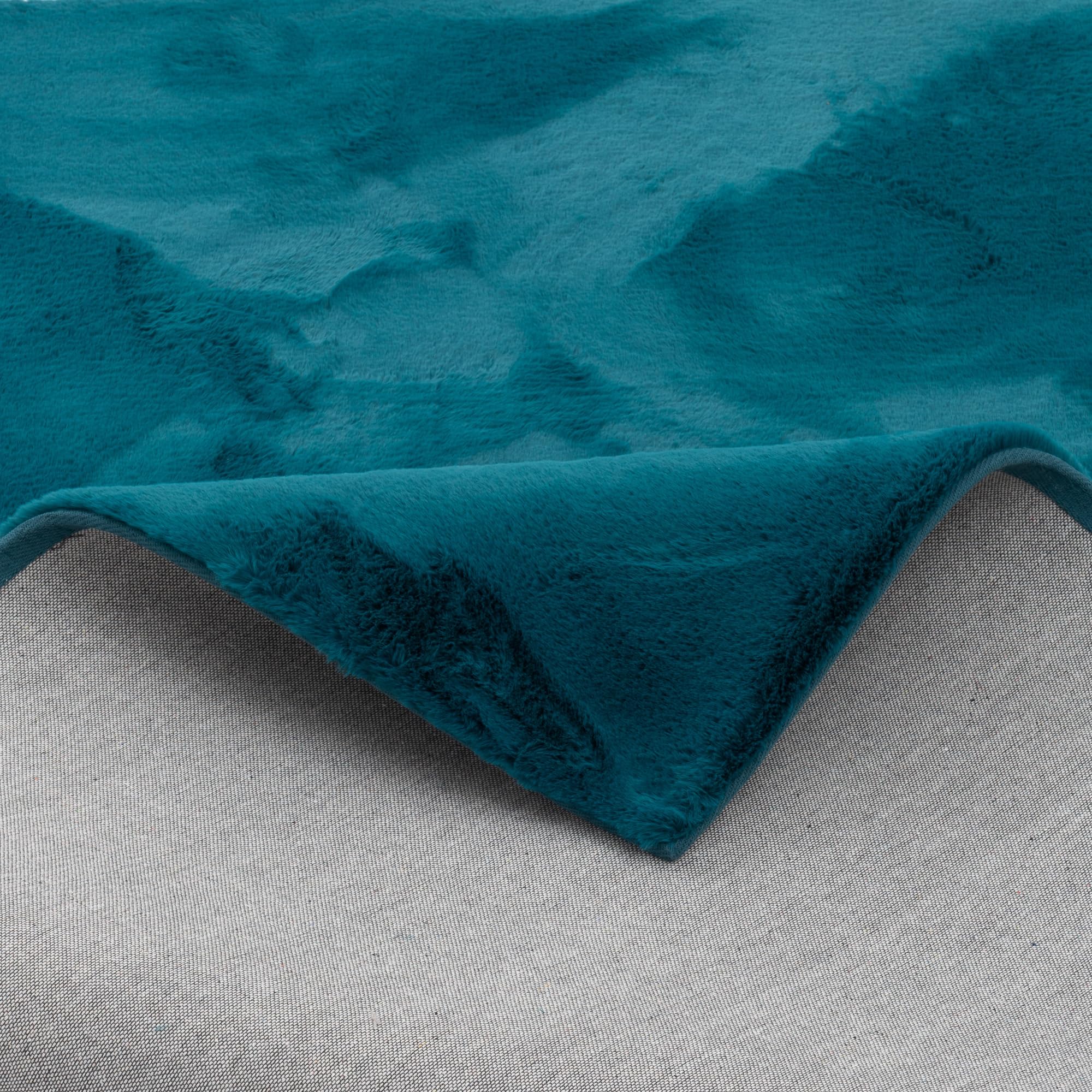 Pergamon Plush - Tapis de Luxe en Fourrure synthétique Super Doux - Pétrole