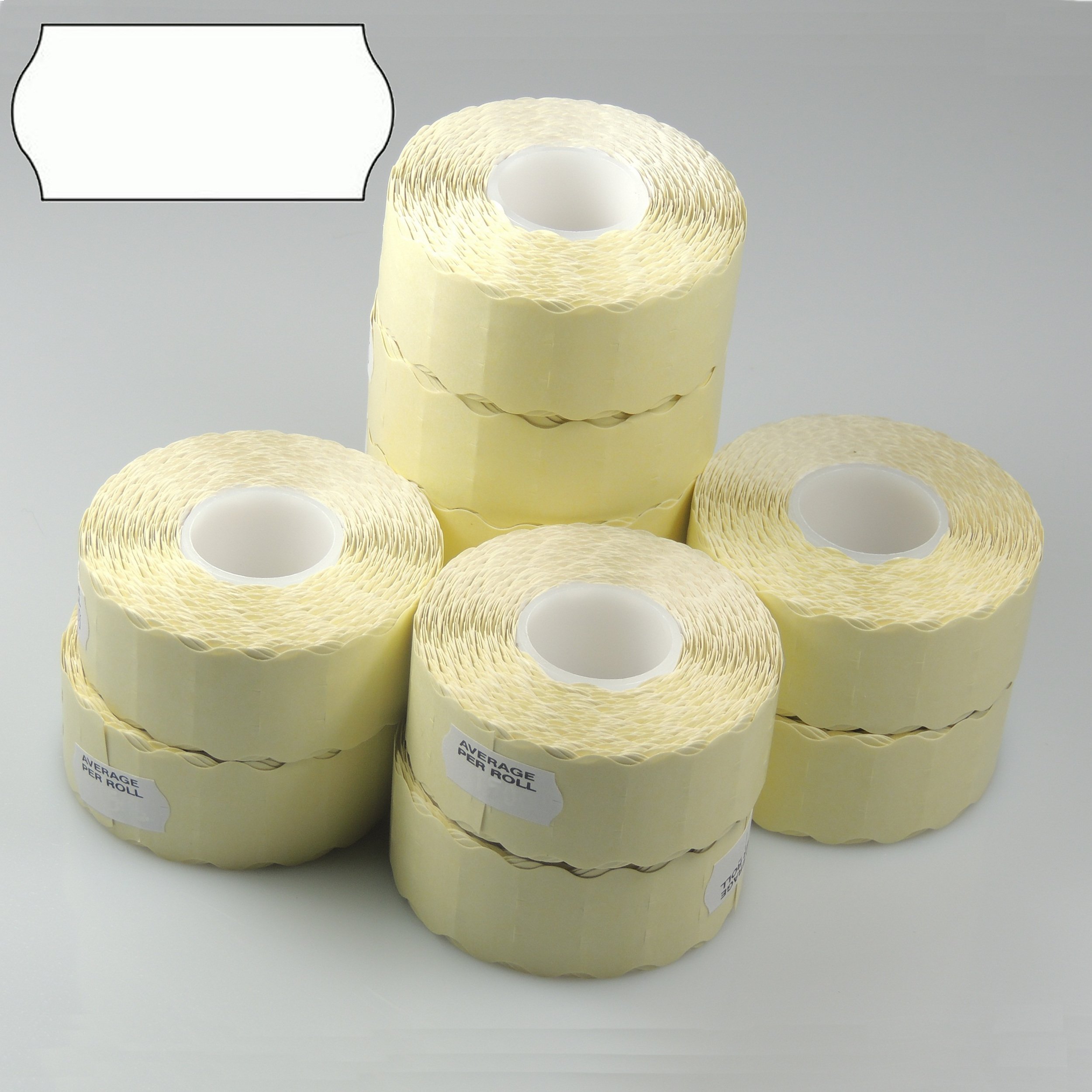 45,000 CT4 White Price Gun Pricing Labels 26x12mm Removable Lynx Puma