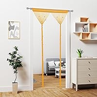 Vista 9 de Cortinas de cuentas para puerta, cortinas de cuentas para colgar, divisor de habitación, decoración de cuentas, panel de flecos con purpurina