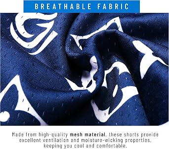 Men's Athletic Shorts - 100% Polyester, Mesh Shorts Quick Dry, Graphic Print Gym Shorts Men, Basketball Shorts for Men