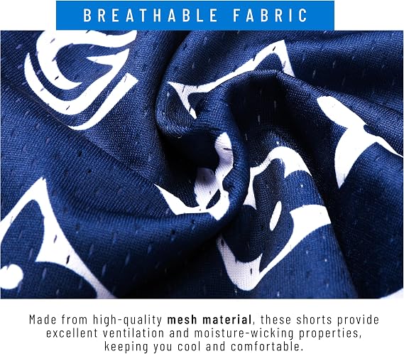 Men's Athletic Shorts - 100% Polyester, Mesh Shorts Quick Dry, Graphic Print Gym Shorts Men, Basketball Shorts for Men