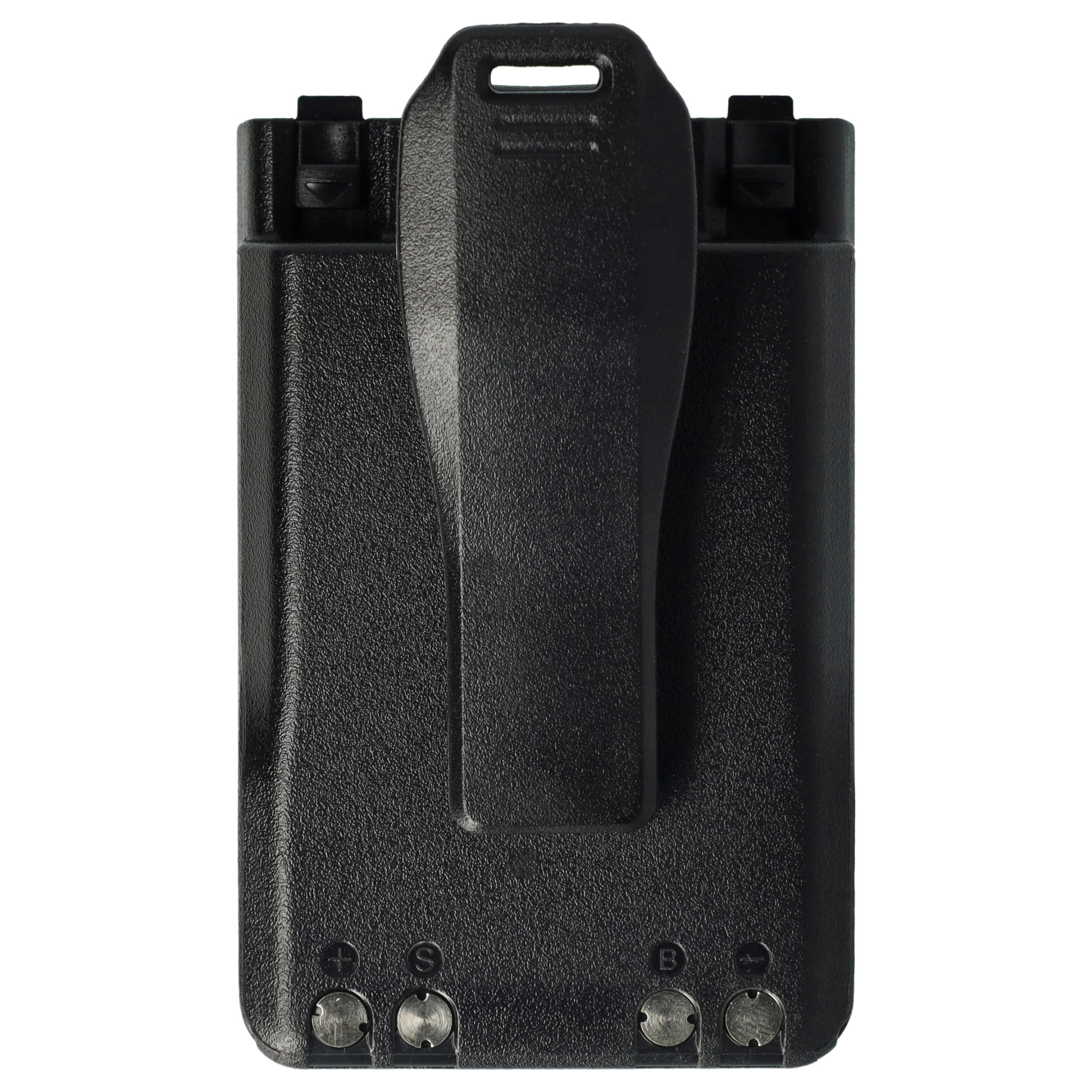 vhbw Bateria zamienna do Icom BP-307 do krótkofalówki, Walkie Talkie (3300 mAh, 7,4 V, litowo-jonowa) + klips do paska
