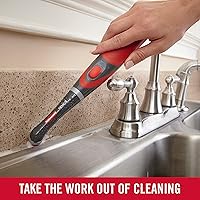 Vista 2 de Cepillo de limpieza Rubbermaid Reveal Power Scrubber con cabezal multiusos, cepillo de limpieza eléctrico inalámbrico con batería, resistente al
