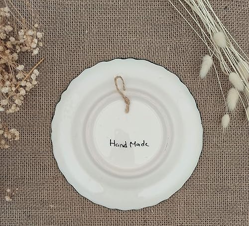 Miniatura 6 de Plato decorativo turco hecho a mano adorno de cerámica para decoración de pared del hogar y la oficina