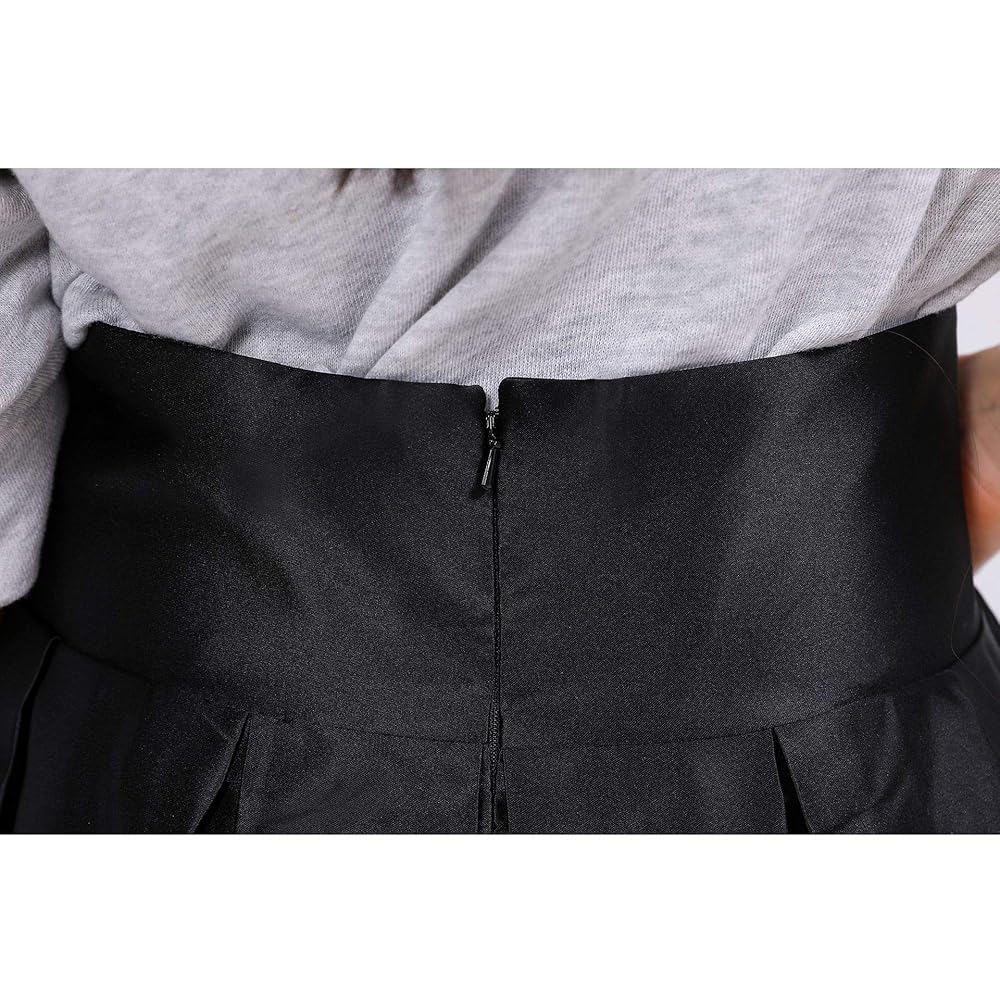 WDPL Maxi High Low Skirt for Women High Waist Satin Zipper