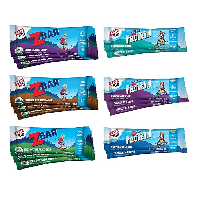 Clif Kid - Organic Granola Bars – Variety Pack - Organic - Non-GMO - Lunch Box Snacks (1.27 Ounce Energy Bars, 16 Count) Assortment May Vary