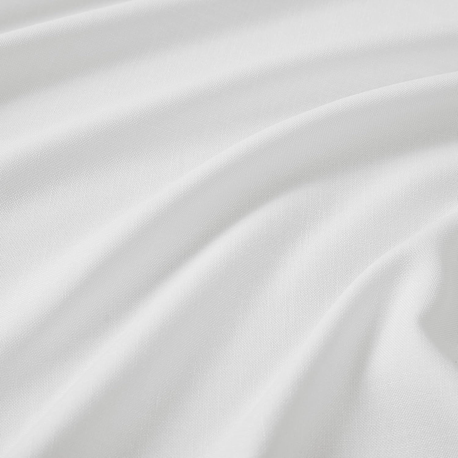 Central Park White Pinch Pleat Light Filtering Curtain 95 Inches Long Linen Blended Window Treatment Privacy Drape with Microfiber Liner for Living Room Bedroom with Back Tabs Hooks, 40" Wx95 Lx2