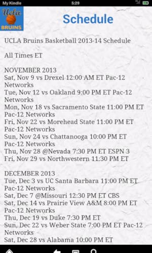 Bruins Basketball News(Kindle Tablet Edition)