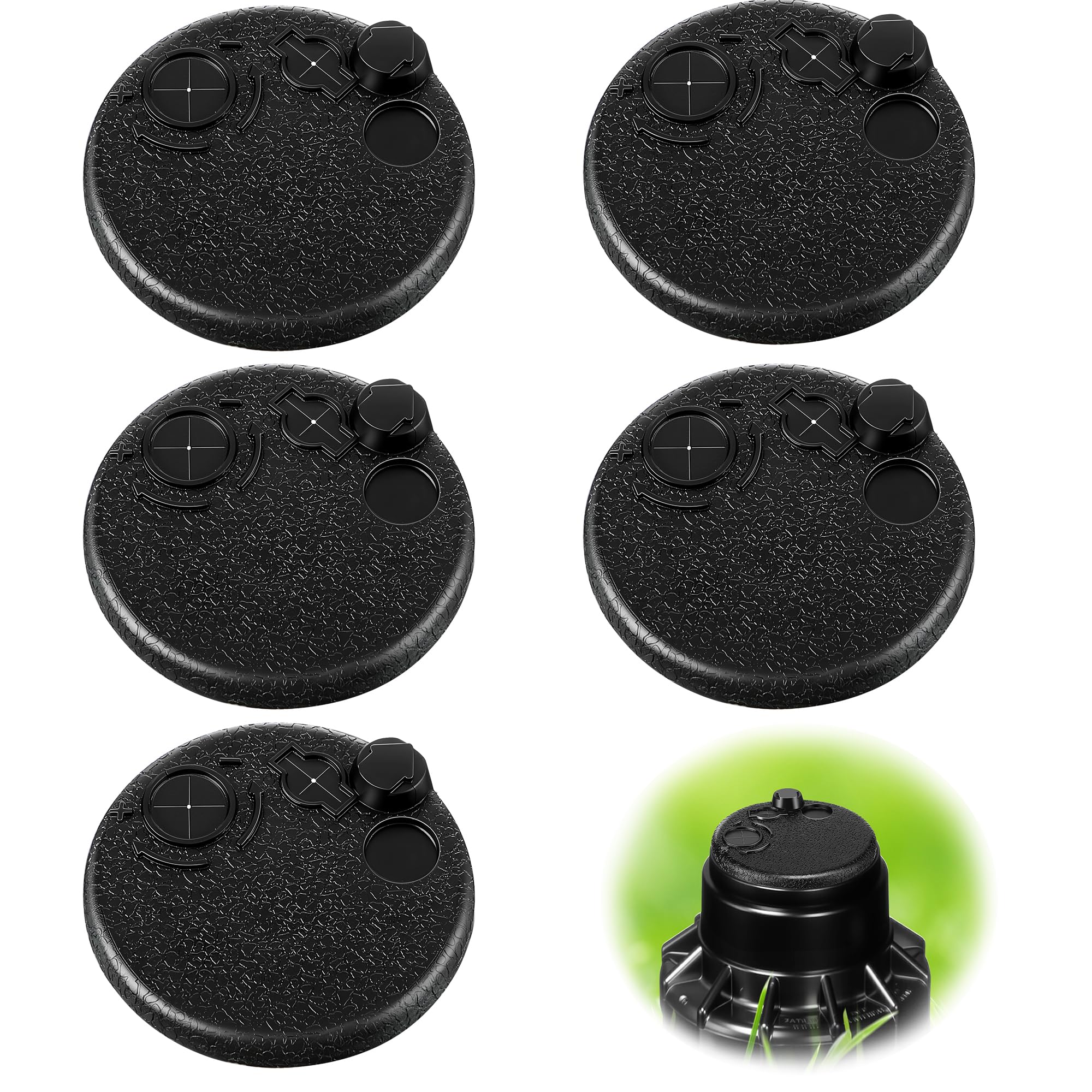 Capuchon en caoutchouc souple noir lot de 5 pour maintenance de buse d'arrosage de jardin