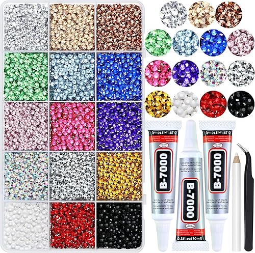 Vista 135 de 4500PCS Resin Flatback Rhinestone, 2mm 3mm 4mm 5mm 6mm Lemon Yellow Flatback Rhinestones for Tumblers, Nails Art, Mugs, Bottles, Craft Decoration