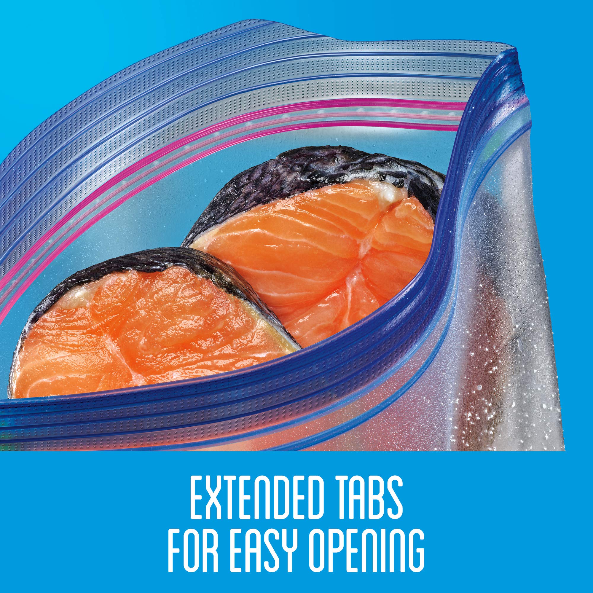 Ziploc Quart Food Storage Freezer Bags, Grip 'n Seal Technology for