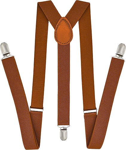 trilece Tirantes para hombre Tamaño ajustable elástico de 1 pulgada de ancho en forma de Y para hombre y mujer, tirantes resistentes y fuertes clips